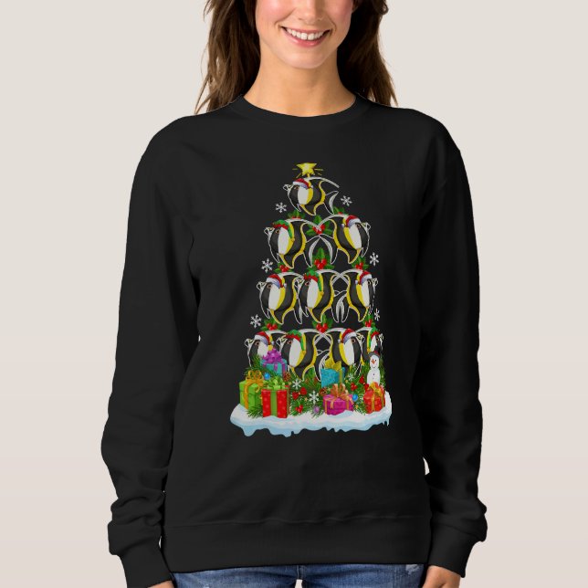 Angelfish Xmas Tree Lighting Santa Angelfish Chris Sweatshirt (Front)