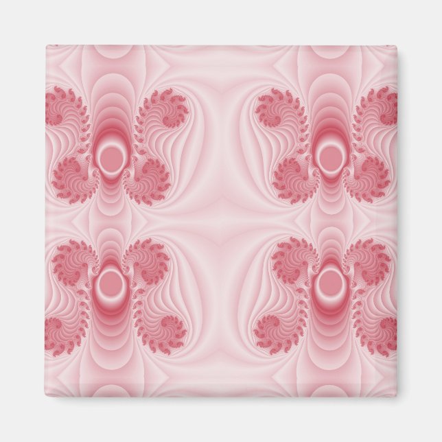 Angelheart Pink Fractal Design Magnet (Front)