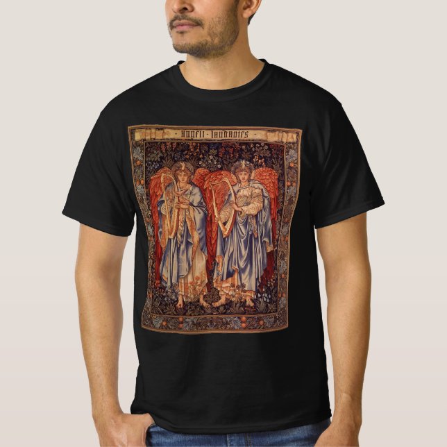 Angeli Laudantes by Sir Edward Coley Burne Jones T-Shirt (Front)