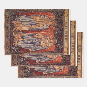Angeli Laudantes by Sir Edward Coley Burne Jones Wrapping Paper Sheet