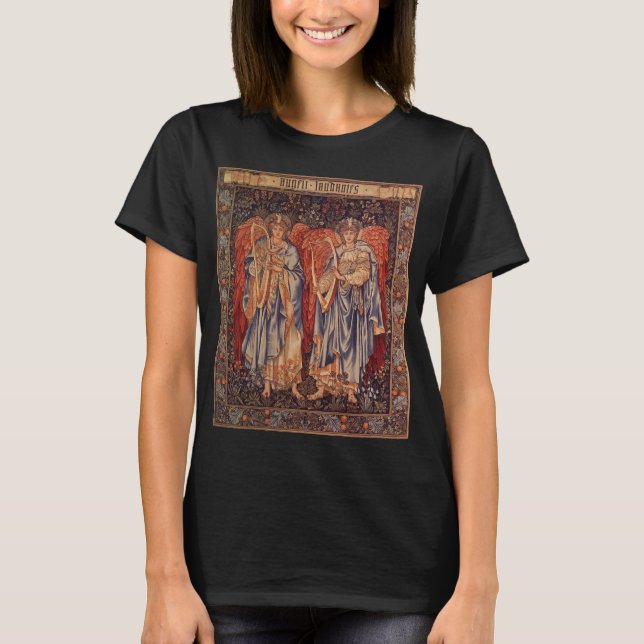 Angeli Laudantes (Praising Angels) by Burne Jones T-Shirt (Front)