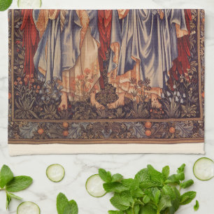 Angeli Laudantes (Praising Angels) by Burne Jones Tea Towel