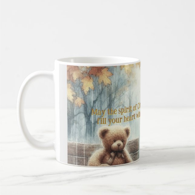 Angelic boy with Teddy Bear Coffee Mug (Left)