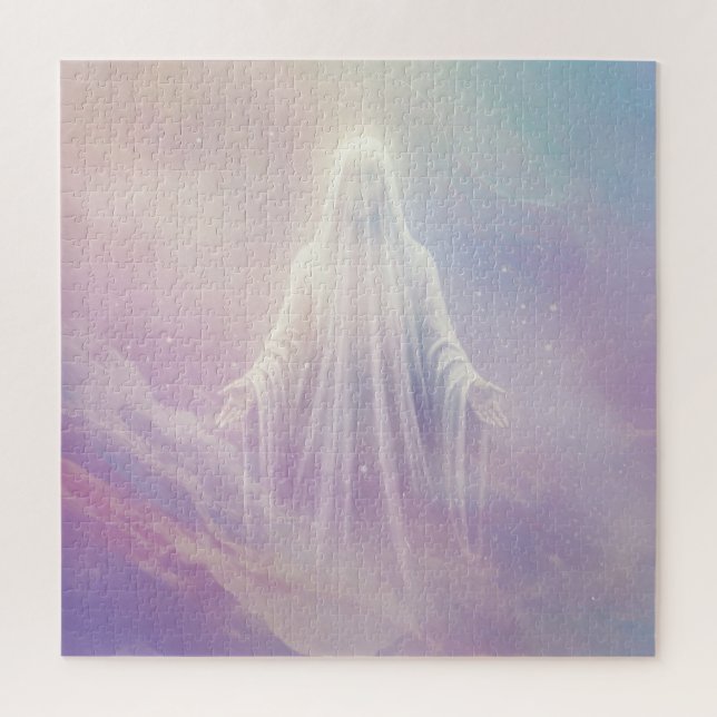 Angelic Cloudy White Friendly Spirit in Sky Jigsaw Puzzle (Vertical)