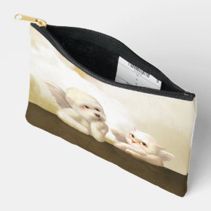 Angelic Duo: Smiling Bichon & Bao Bao Cloud Accessory Pouch