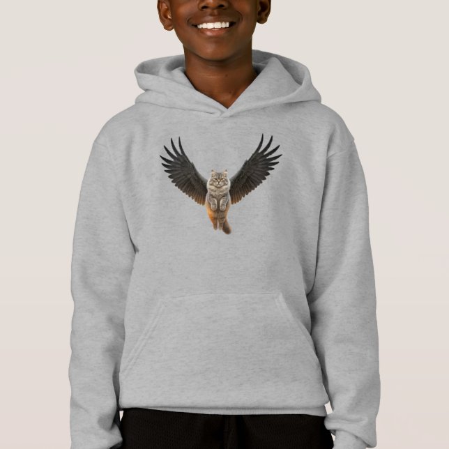  Angelic Feline: Cute Cat with Wings (Front)