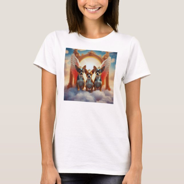 Angelic Paws Above the Clouds T-Shirt (Front)