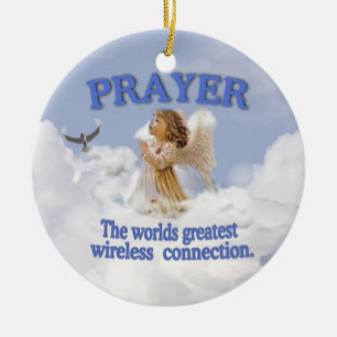 Angelic Prayer Worlds Greatest Wireless Connect #2 Ceramic Tree Decoration