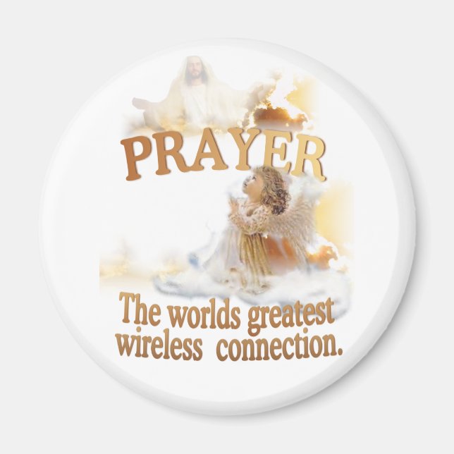 Angelic Prayer Worlds Greatest Wireless Connection Magnet (Front)