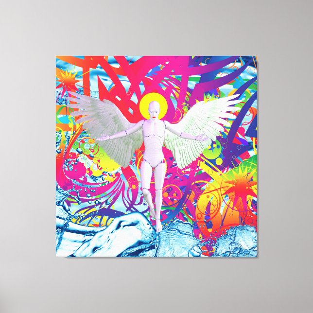 Angelic Robot Canvas Print (Front)