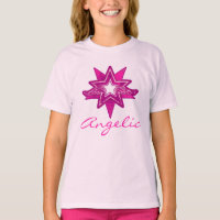 Angelic star girls hot pink hues t-shirt
