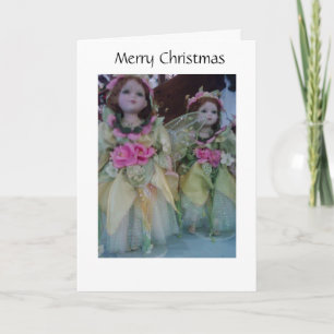 ANGELIC TWINS GREETING HOLIDAY CARD