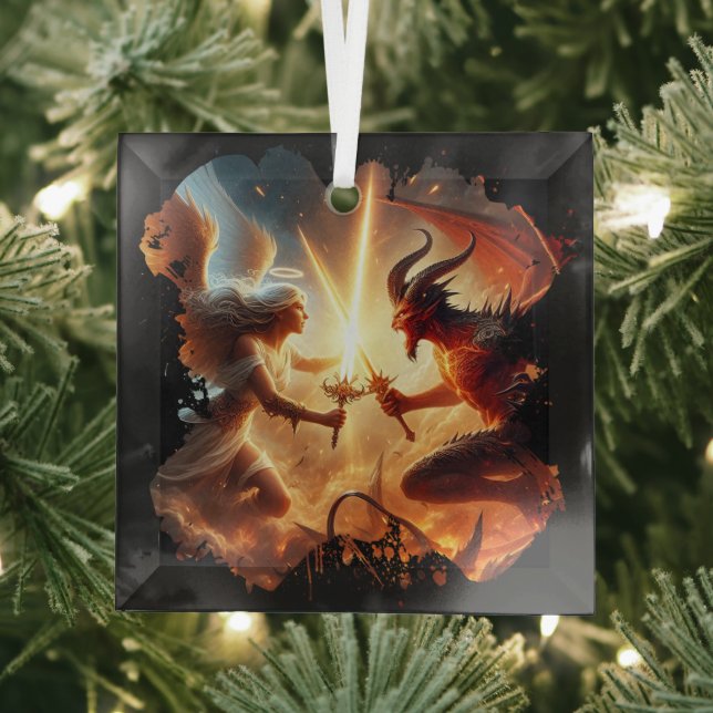 Angelic vs Demonic Force Glass Tree Decoration (Insitu)
