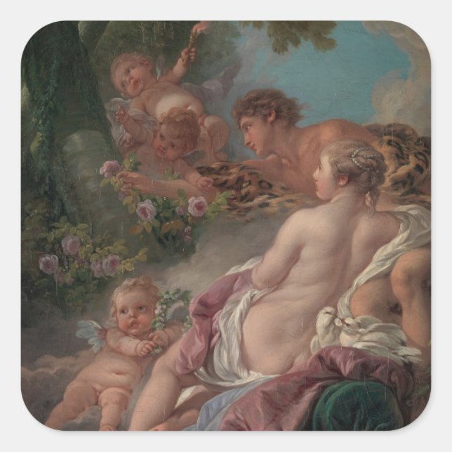 Angelica and Medoro Square Sticker (Front)