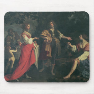 Angelica and the Moor, Medoro, 1634 (oil on canvas Mouse Pad