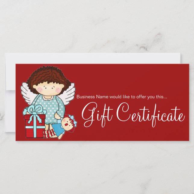 Angelica Loves Christmas Holiday Gift Certificate (Front)