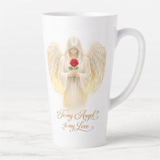 AngelicFaith GoldenHeart Latte Mug