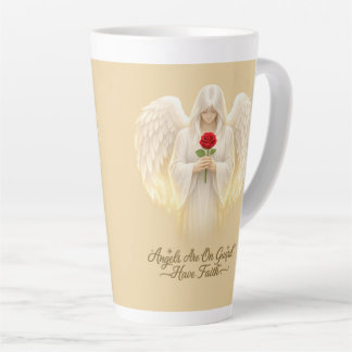 AngelicFaith GoldenHeart Latte Mug