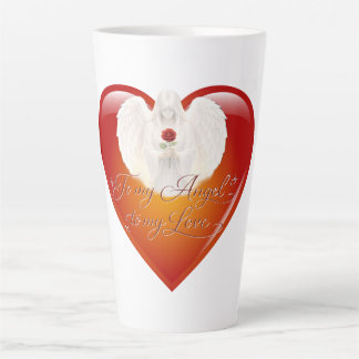 AngelicFaith SilverHeart Latte Mug
