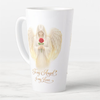 AngelicFaith SilverHeart Latte Mug