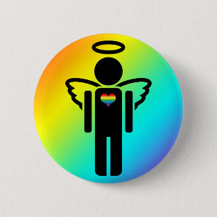 angelicon. 6 cm round badge