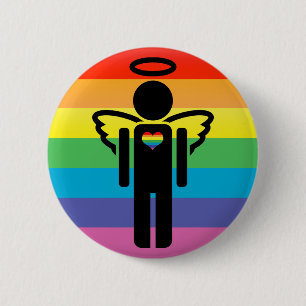 angelicon. 6 cm round badge