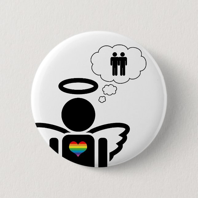 angelicon. boy dreams. 6 cm round badge (Front)