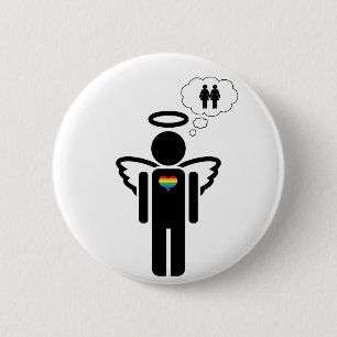 angelicon. girl dreams. 6 cm round badge
