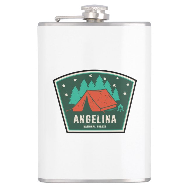 Angelina National Forest Camping Hip Flask (Front)