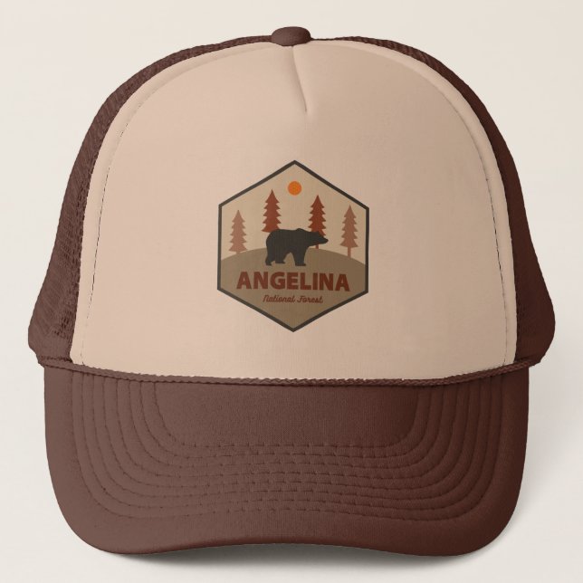 Angelina National Forest Texas Bear Trucker Hat (Front)