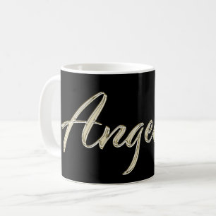 Angelina white gold Handwriting Tasse Kaffeetasse Coffee Mug