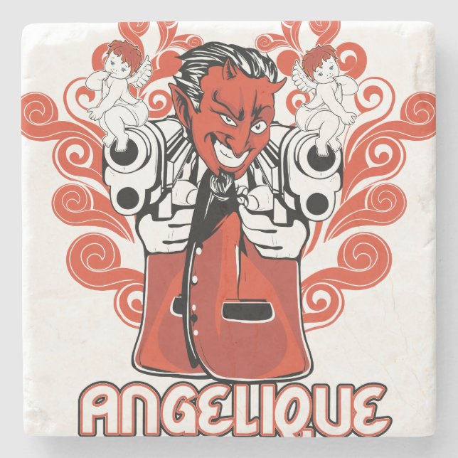 angelique black stone coaster (Front)
