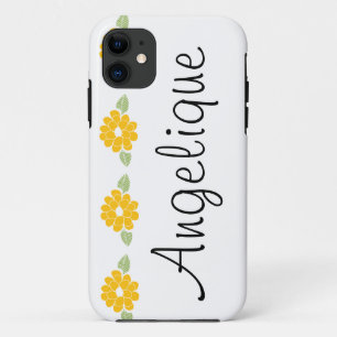 Angelique Name Yellow Flowers Case-Mate iPhone Case