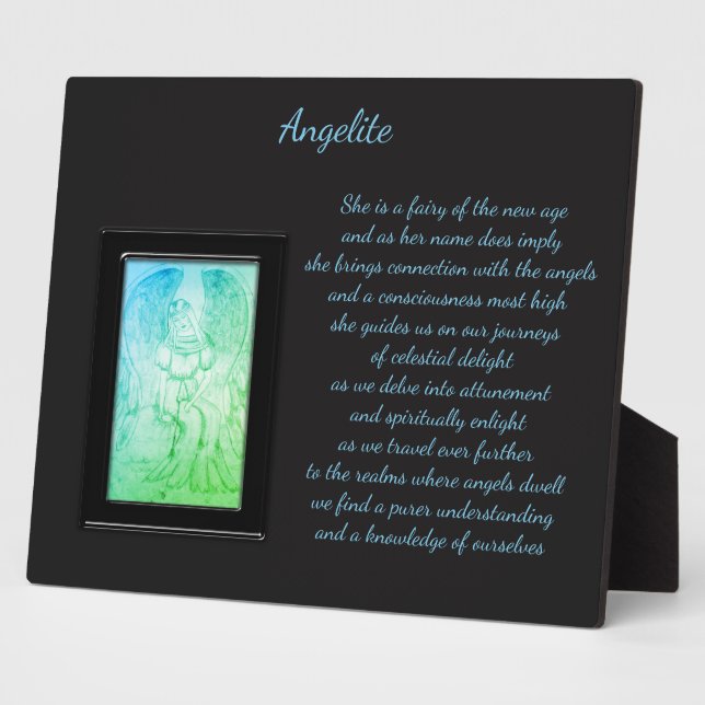 Angelite Crystal Fairy Plaque (Side)