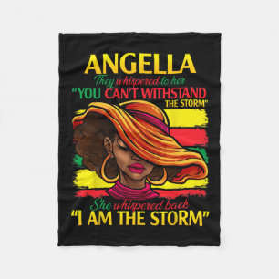 Angella First Name Family Surname Black History Mo Fleece Blanket
