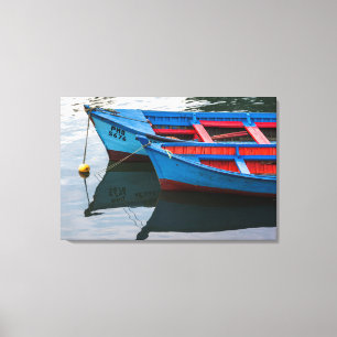 Angelmo harbour, fishing boats. canvas print