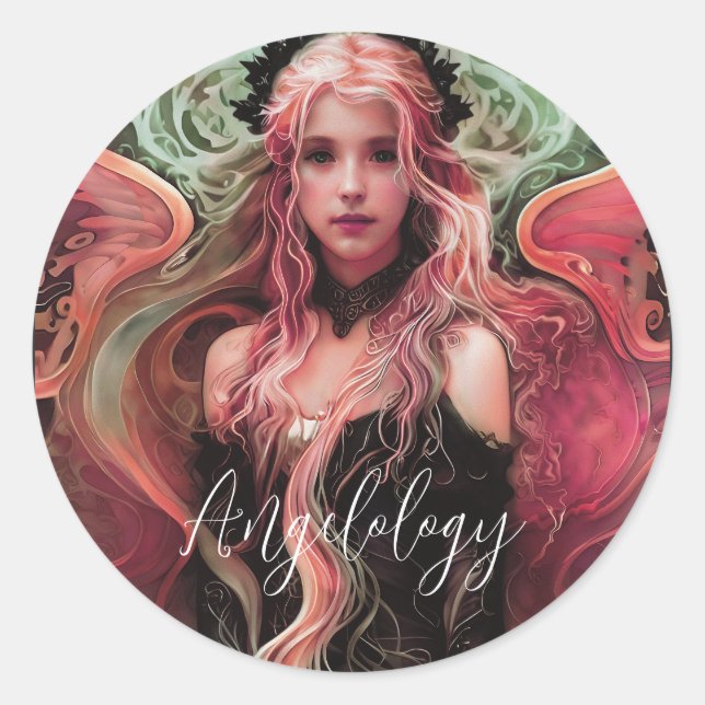 Angelology (Angel) Classic Round Sticker (Front)