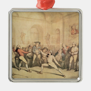 Angelo's Fencing Room, pub. 1787 Metal Tree Decoration