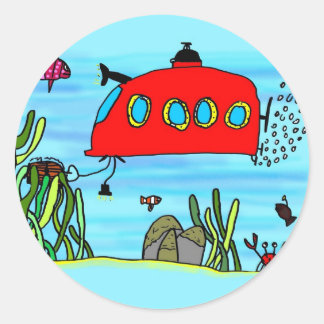 Angelo's Underwater Treasure Classic Round Sticker