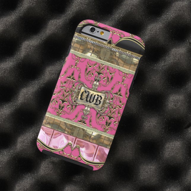 AngelRhyse II Lark Elegant Damask Monogram Case-Mate iPhone Case (In Situ)