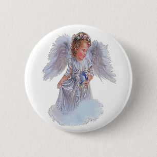 Angels 6 Cm Round Badge