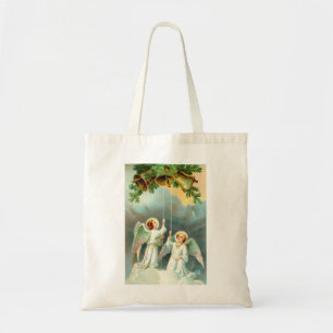 Angels and bells tote bag