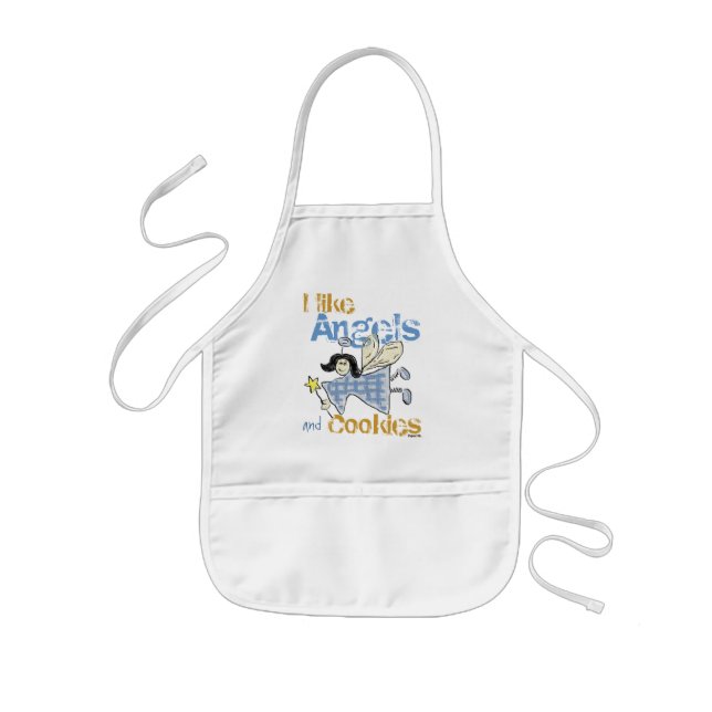 Angels and Cookies Baking Kids Apron (Front)
