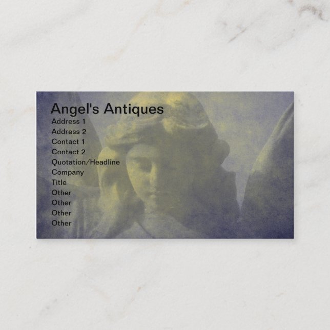 Angel's Antiques, Angel Digital Art Business Card (Front)
