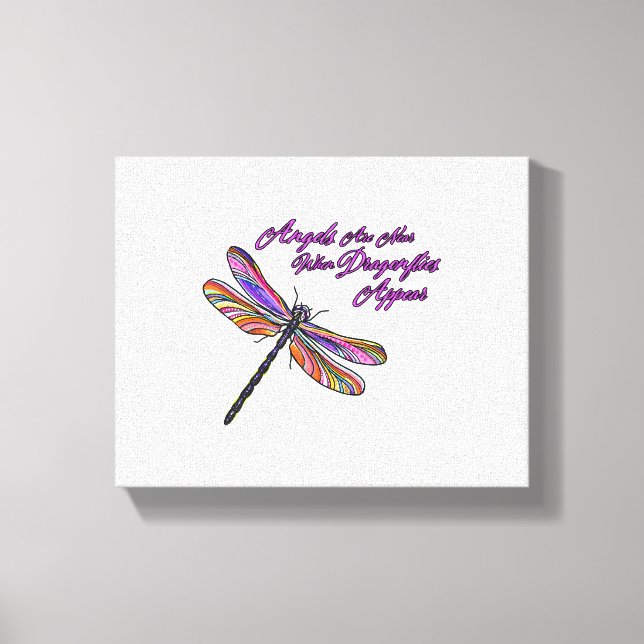 Angels Appear When Dragonflies Are Near - Canvas Print (Front)
