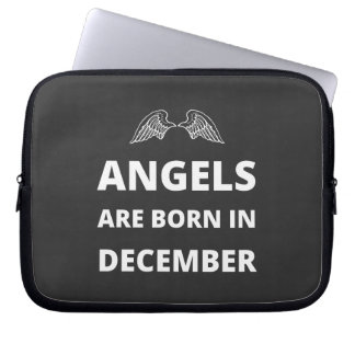 Angels are born in December Laptop Sleeve