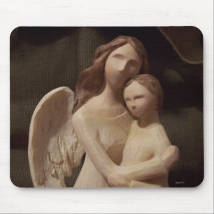 Angels are with you mouse pad
