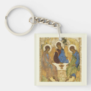 Angels At Mamre Trinity  Key Ring