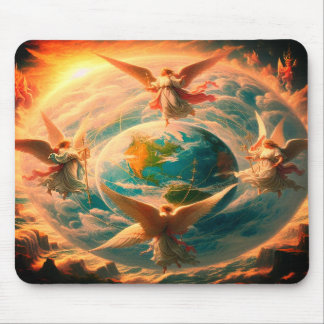 Angels At the North South East West Computer Mouse Pad