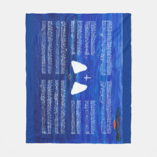 Angels at Work Healing Music Art Fleece Blanket